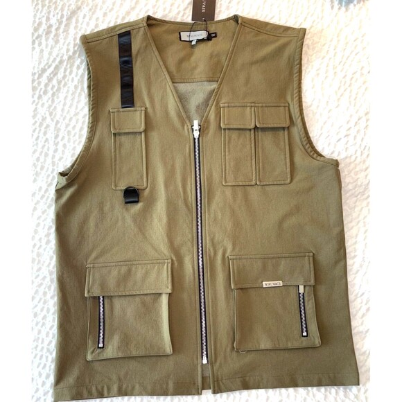 Mauvais Men's Utility Vest / Tactile / Sz M / Green / New NWT - Picture 2 of 3